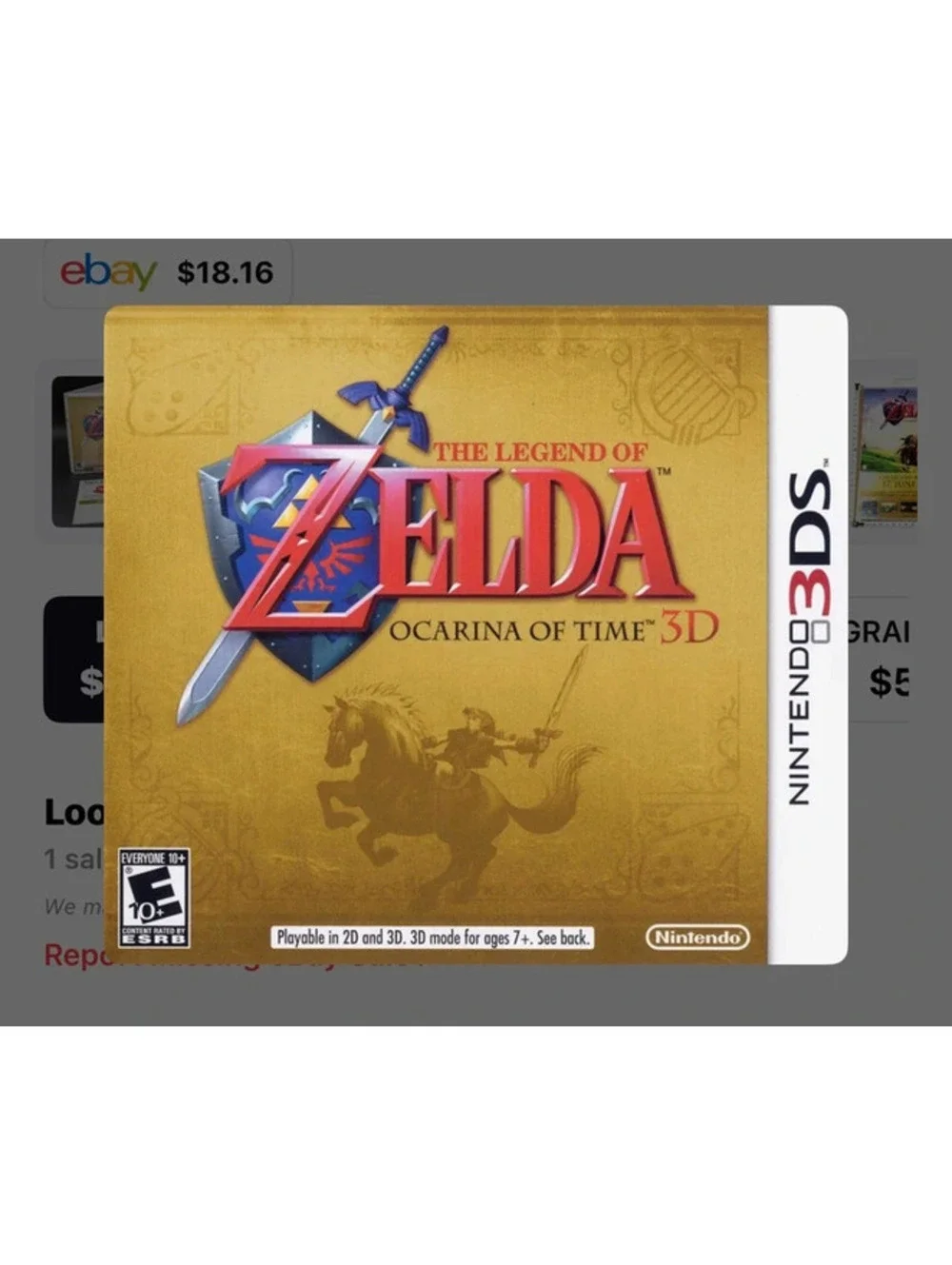 Zelda Ocarina of Time for Nintendo 3DS